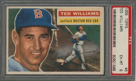 1956 Topps #5 Ted Williams - PSA EX-MT 6